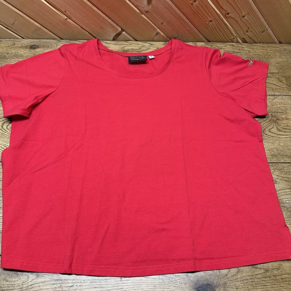 Bob Mackie Wearable Art Red‎ T-shirt Pullover 2XL
